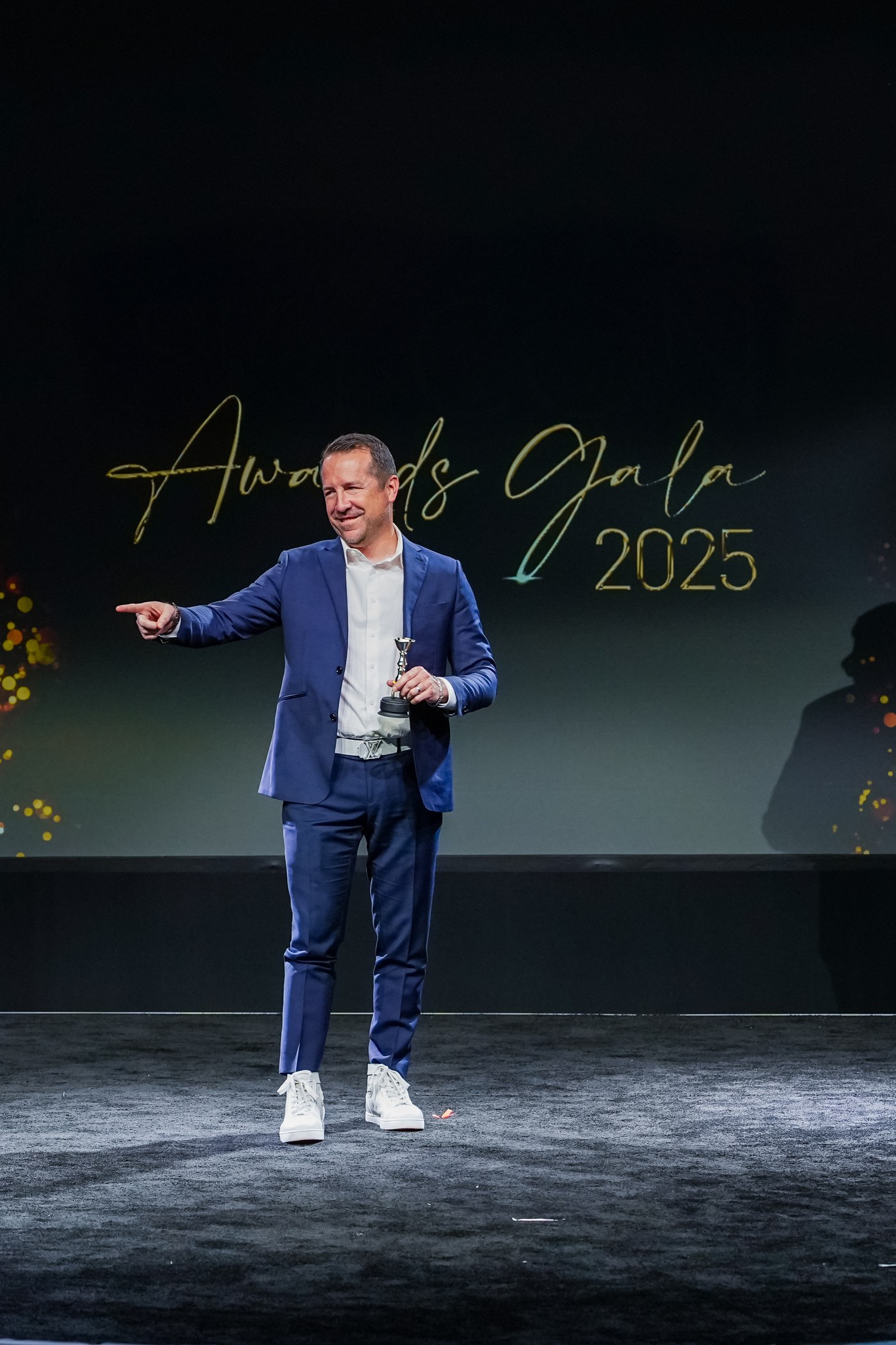 Josh on stage at the Awards Gala 2025